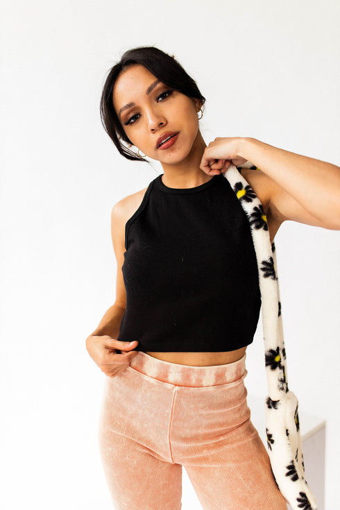 Get Physical Ribbed Tank// Black *RESTOCKED*